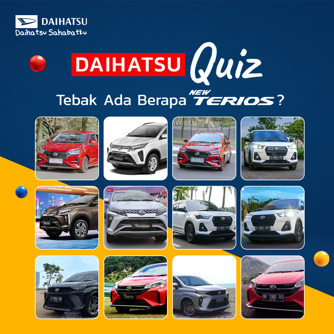 Udah nggak sabar nungguin #DaihatsuQuiz?

Tenang hari ini Daimin bagi saldo Astrapay 200ribu untuk 4 orang pemenang yang beruntung!

Caranya
- Follow <a href="/DaihatsuInd/">Daihatsu Indonesia</a>
- RT &amp; LIKE tweet ini
- Reply jawaban sebanyak-banyaknya dengan hashtag #DaihatsuQuiz

Akun jangan digembok ya 🔓