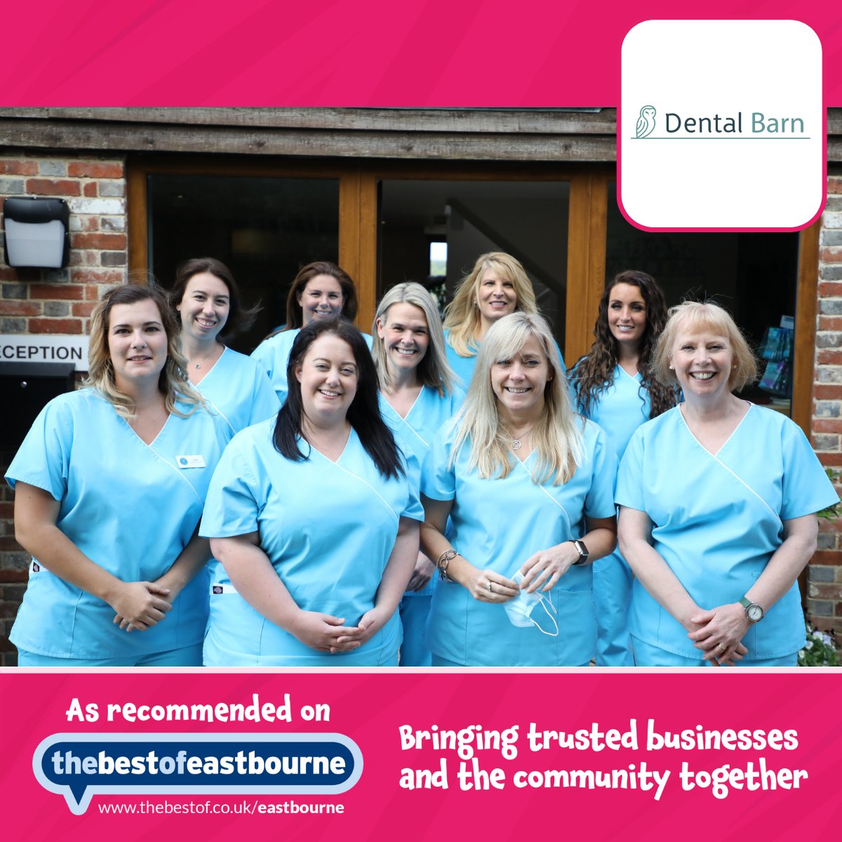 A private dental practice that is different, modern and vibrant. Come to The Dental Barn, they create a relaxed, fear-free patient experience in beautiful surroundings, to encourage healthy and happy mouths

Read <a href="/TheDentalBarn/">Alison Thompson</a> reviews on #BestOfEastbourne bit.ly/2wnECOZ