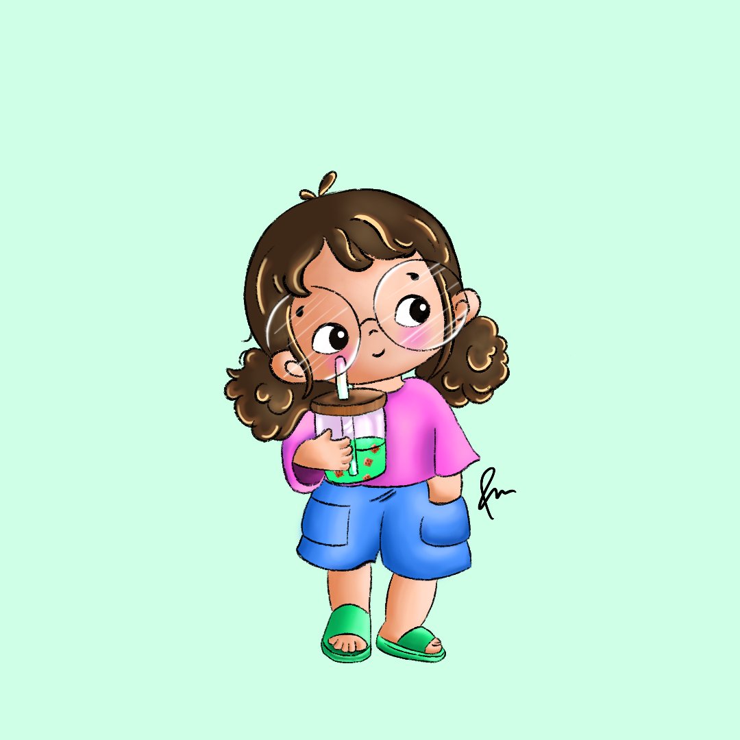 PriyaMondal's tweet photo. Sippin' on melon elixir during the rains..

@Procreate 
#procreate #digitalart #illustration #illustrationart #characterdesign #conceptart #ArtOfTheDay
#ArtCommunity #ArtistOnTwitter #VisualArt https://t.co/SL5FJQy6Gn