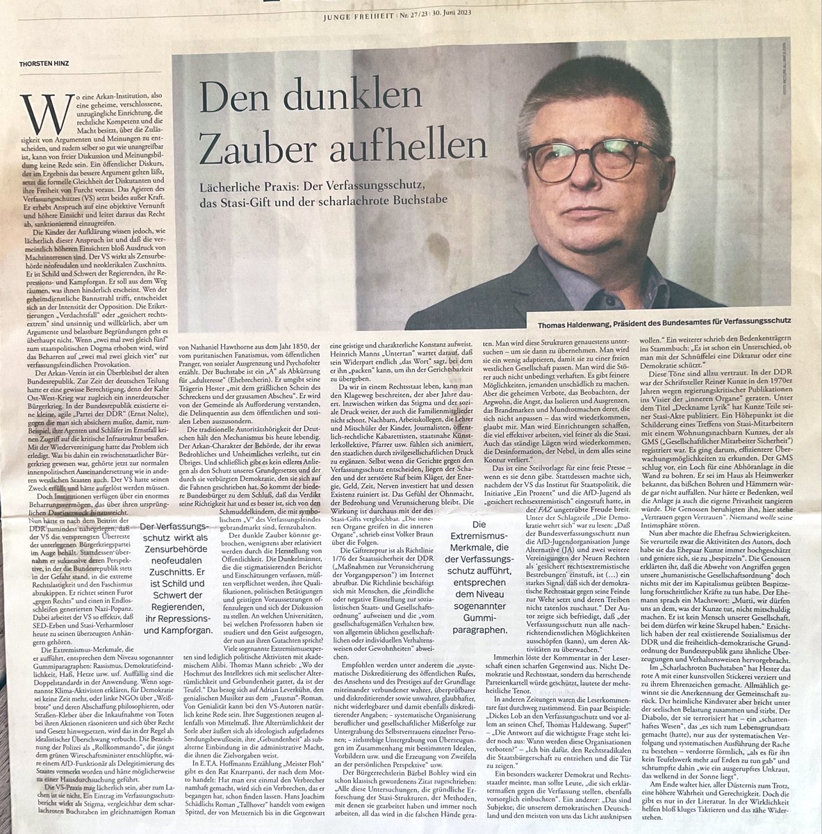 <a href="/JasminKosubek/">Jasmin Kosubek</a> „„Alle diese Untersuchungen, die gründliche Erforschung der Stasi-Strukturen, der Methoden, mit denen sie gearbeitet haben und immer noch arbeiten, all das wird in die falschen Hände geraten. Man wird diese Strukturen genauestens untersuchen – und sie dann übernehmen. Man wird