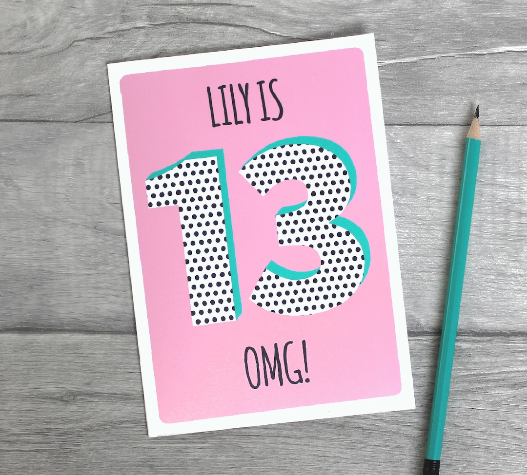 Is she really a teenager already!? Send her personalised birthday wishes with this fun but cool card! buff.ly/3DRzjqx #UKGiftAM #UKGiftHour #SmartSocial #13thbirthday