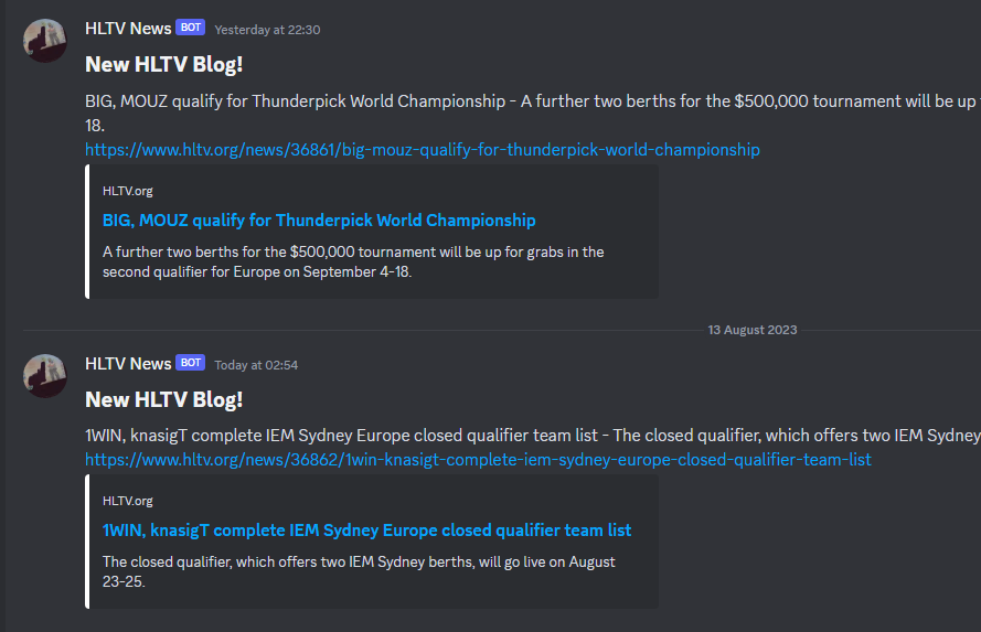 ThourCS2's tweet photo. Recently, I've been working on CS Trackers for my Discord server and I'm excited to announce that it's finally complete. We also have a Bot that displays the time at Valve HQ. You can join us on Discord using this link: https://t.co/xdX8k9byE0

- CS Twitter Account
- CS Release Notes
- CS Website Tracker
- CS Update Stats
- CS Dev Status
- Latest HLTV Blogs
- Pro's Steam Tracking
