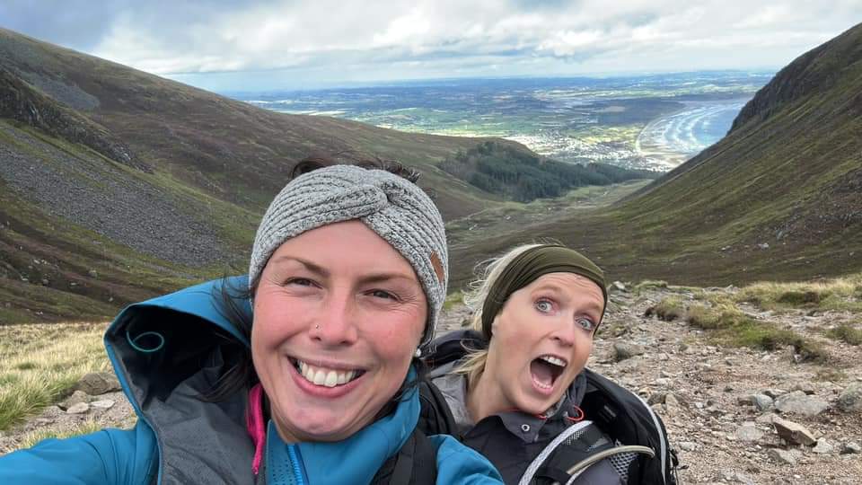 Mandymo4's tweet image. Awesome day yesterday climbing Slieve Donard. Ange had flown over from the Yorkshire Dale&apos;s for the weekend. Better weather than expected. 

We even saw the mountains ponies. I wanted to bring one home 🤣🤣 

#GoodTimes #FunAndFriendship #ClimbingBuddies #LotsOfGiggles