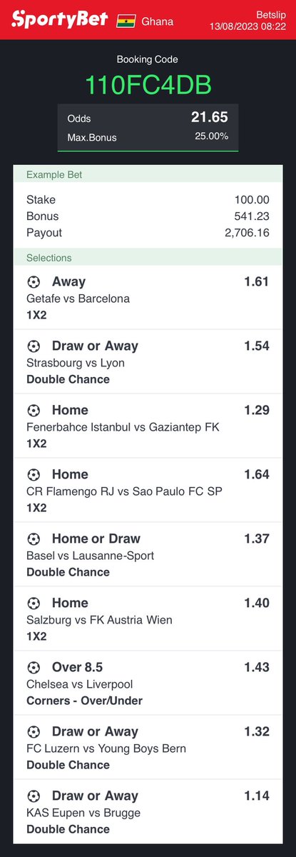 GhanamanTips's tweet photo. Sporty Bet

Sunday Selections✅✅ https://t.co/Ucju7HkPjH