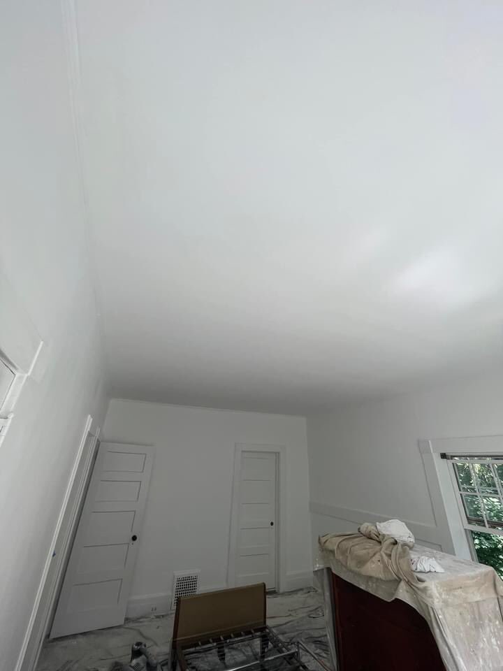 RealNickAMarino's tweet photo. Westfield, New Jersey‼️

All about solving &amp; taking care of our customers issues &amp; concerns. 

Room in a historical house &amp; the plaster was collapsing - so we put up sheet rock &amp; painted the roof.

https://t.co/0OhOYYlMX8

#housepaint #grandslampainting #exteriorpaint #nickmarino https://t.co/alZg1Lk3ys