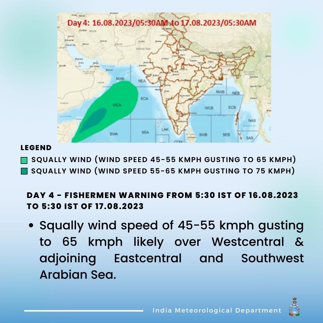 Indiametdept's tweet photo. #SafetyAlert #FishermenSafety #SquallyWinds #BayofBengal #ArabianSea
@moesgoi @DDNewslive @ndmaindia @airnewsalerts https://t.co/vOjpceFZTc