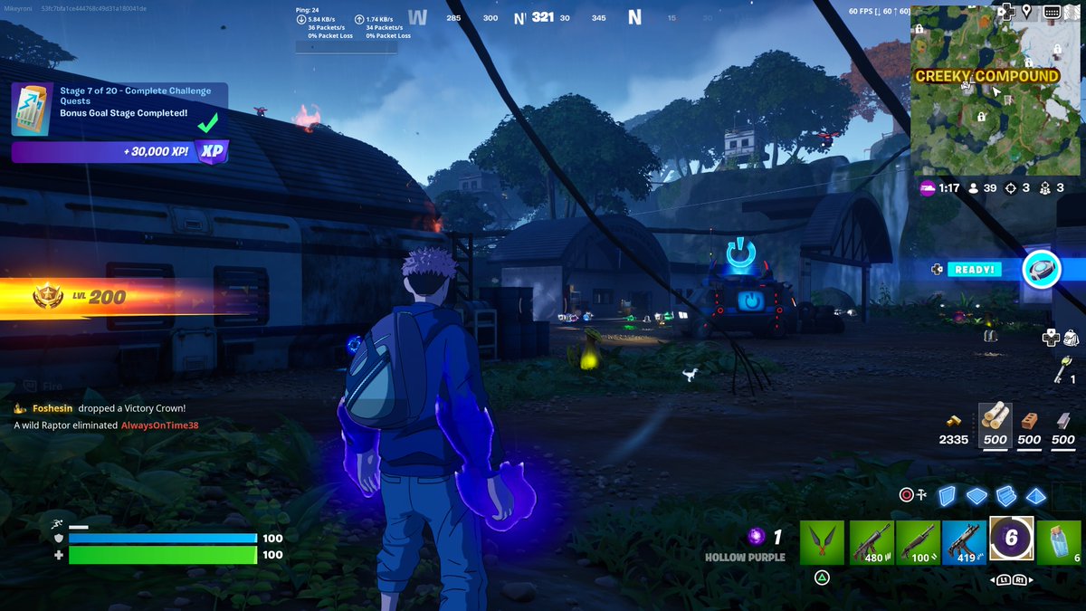 Mikeyroni_'s tweet photo. CHAPTER 4, SEASON 3 BATTLE PASS COMPLETE!! Finally, I can rest. #Fortnite #Chapter4Season3 https://t.co/qsh0rsjka1