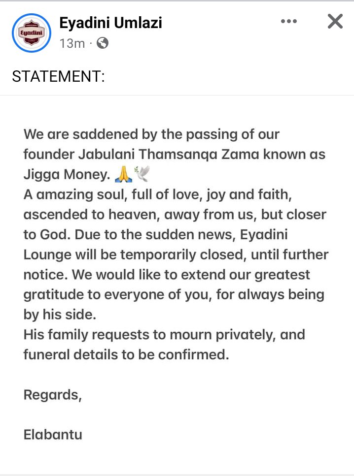 Moscow_Mdingi's tweet photo. Condolences to Jigga Money eYadini owner https://t.co/KlUMIxX3nt