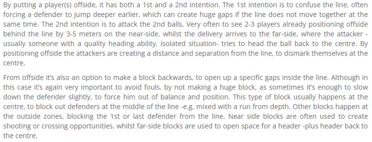 Newcastle cleverly used initial offside positionings with Burn and Isak to block an opponent and attack the box with separation in their 2nd goal. #NEWAVL @SteveBeregi brilliantly points out the benefits of initial offside positionings in set-pieces in this little excerpt.