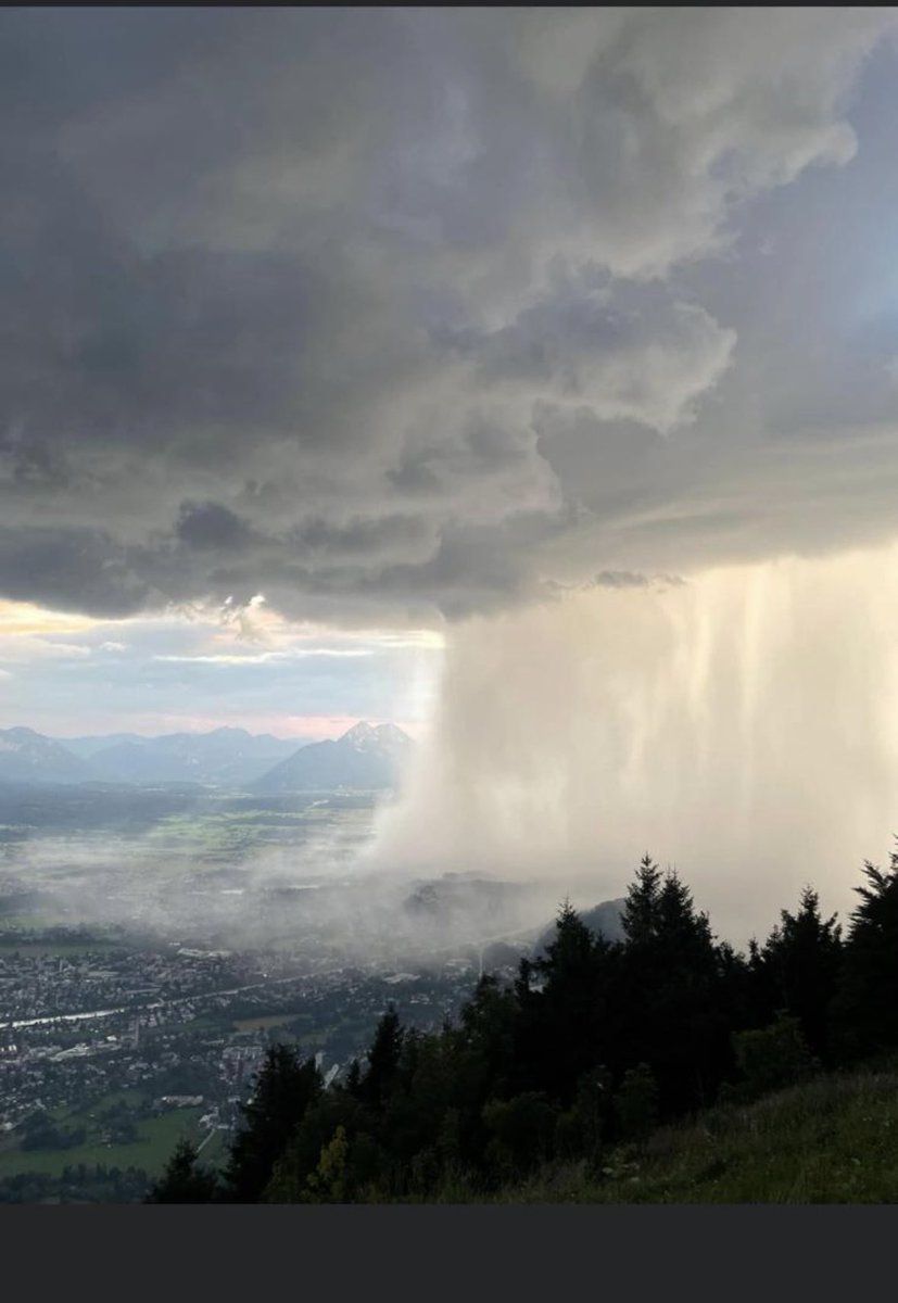 gestern - gegen 19:20 Stadt Salzburg vom Gaisberg