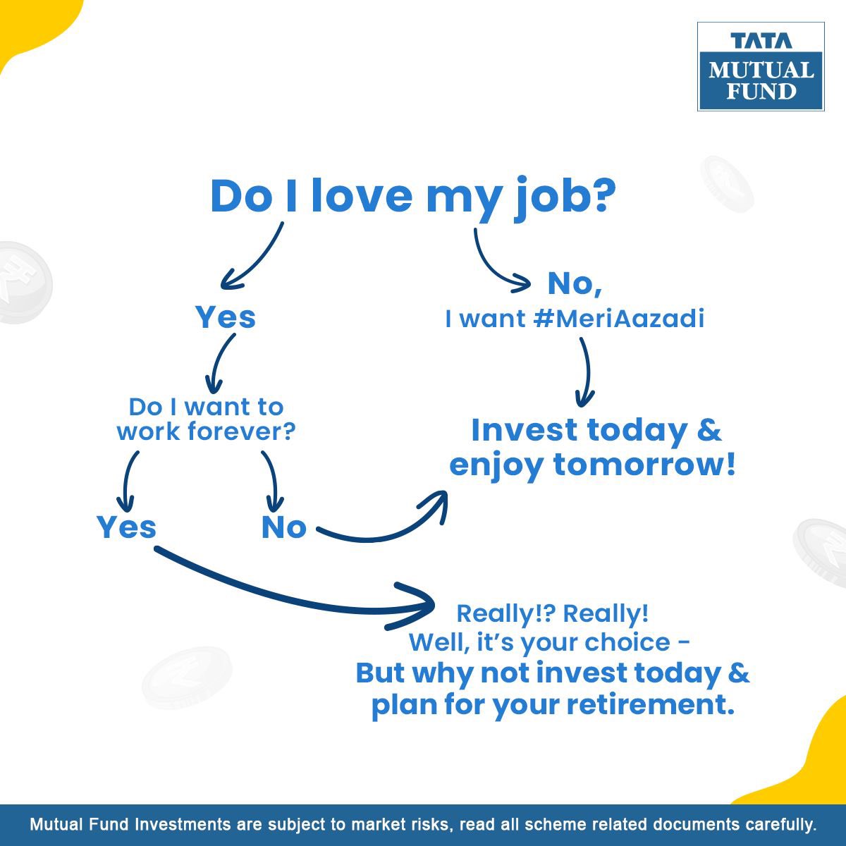 Picture a life of travel, hobbies, and time with loved ones. Make it real – invest in retirement funds. 

Celebrate your freedom this Independence Day with #MeriAazadi. 

Visit our website to learn more! 

#RetirementFunds #MutualFunds #TMF #IndependenceDay