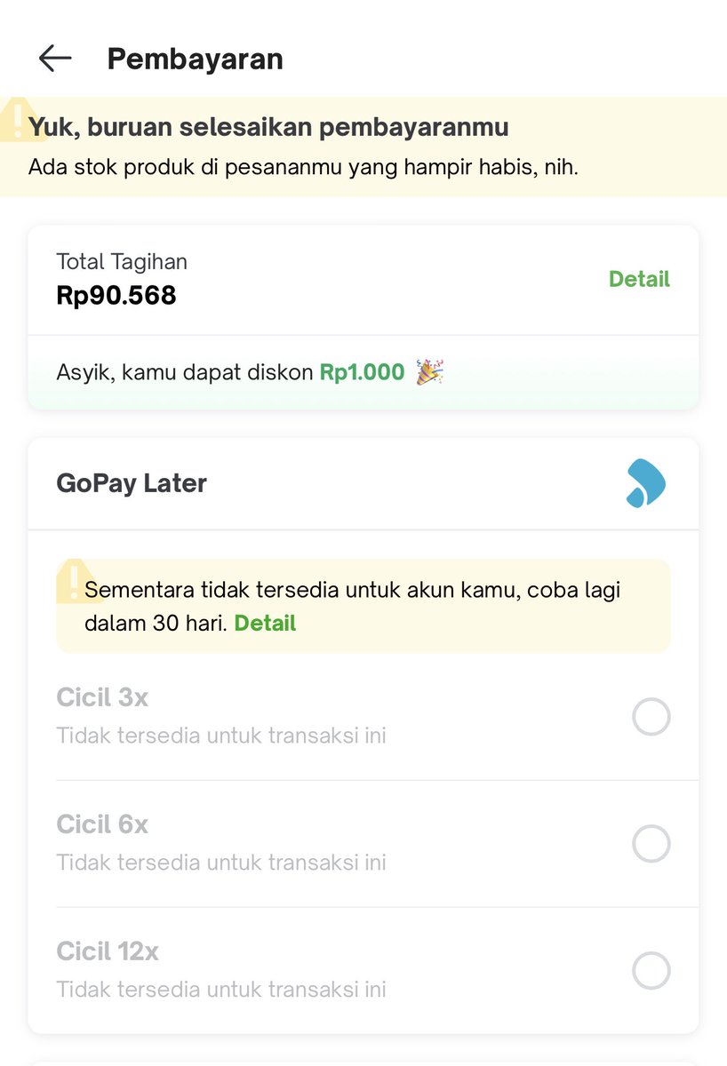 TSLcompany's tweet photo. @gojekindonesia @TokopediaCare @findayaindo 
Kok transaksi via tokped pakai gopaylater malah bikin akun gopaylater dibekukan? Sampe jadi ga bisa pakai gopaylater di gojek sekalian.  Sudah kirim email pakai video ke mab malah dapat balasan suruh kirim video lagi. https://t.co/fgwBQdZwvE
