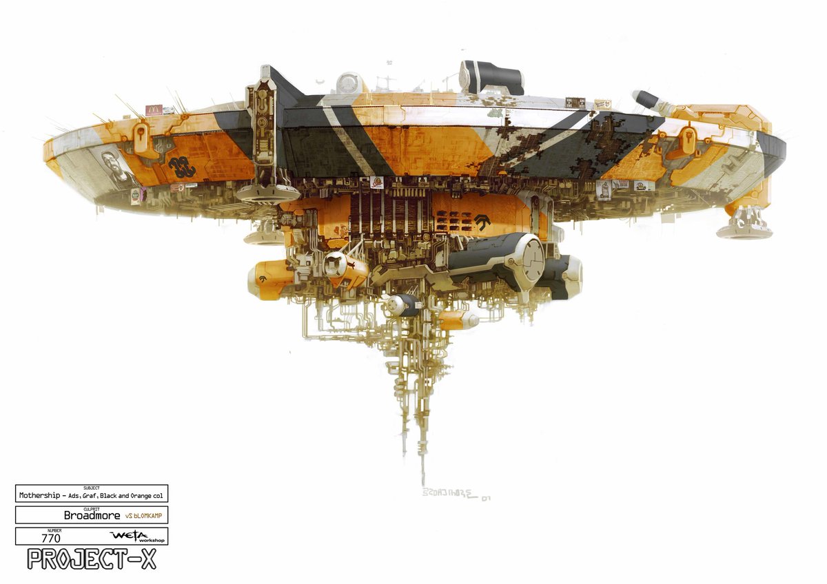 Neill Blomkamp's District 9 was released 14 years ago today.
A sequel is still in project.

Mothership art by Greg Broadmore.