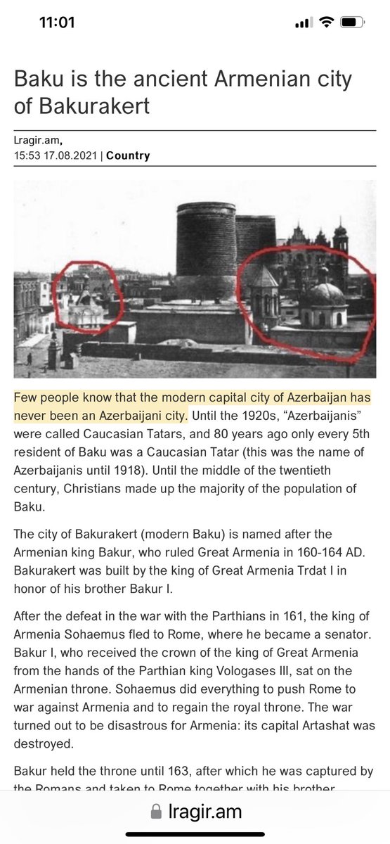 serjtankian's tweet image. To all the fascist Azeris claiming Armenia is Azerbaijan. Your capital Baku is historic Armenia. Azerbaijan was not even a country till 1918 and wasn’t a recognized nation till Jan 1992. Artsakh declared its independence from USSR in 1991. So Artsakh was never legally part of AZ