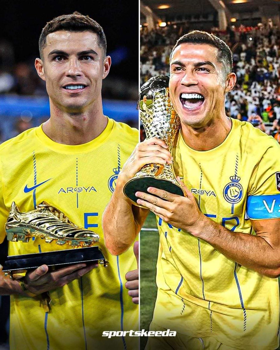 Cristiano Ronaldo record 🇵🇹❤️

🏆 WON the tournament
🥇WON the Golden Boot
🥇First Al Nassr player to be Top Scorer in the club's HISTORY 
🥇First &amp; ONLY Al Nassr player to ever score in the Arab Club Champions Cup final
🥇Most headed goals in football HISTORY

🐐💛🇵🇹
#GOAT𓃵