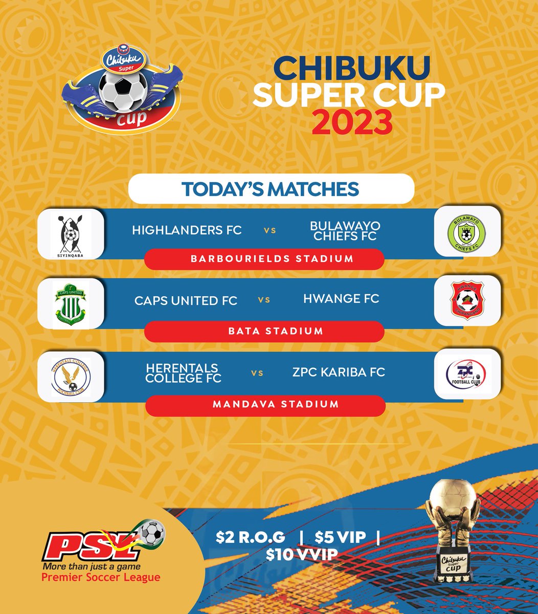 Today’s #ChibukuSuperCup matches. What’s your score prediction?
