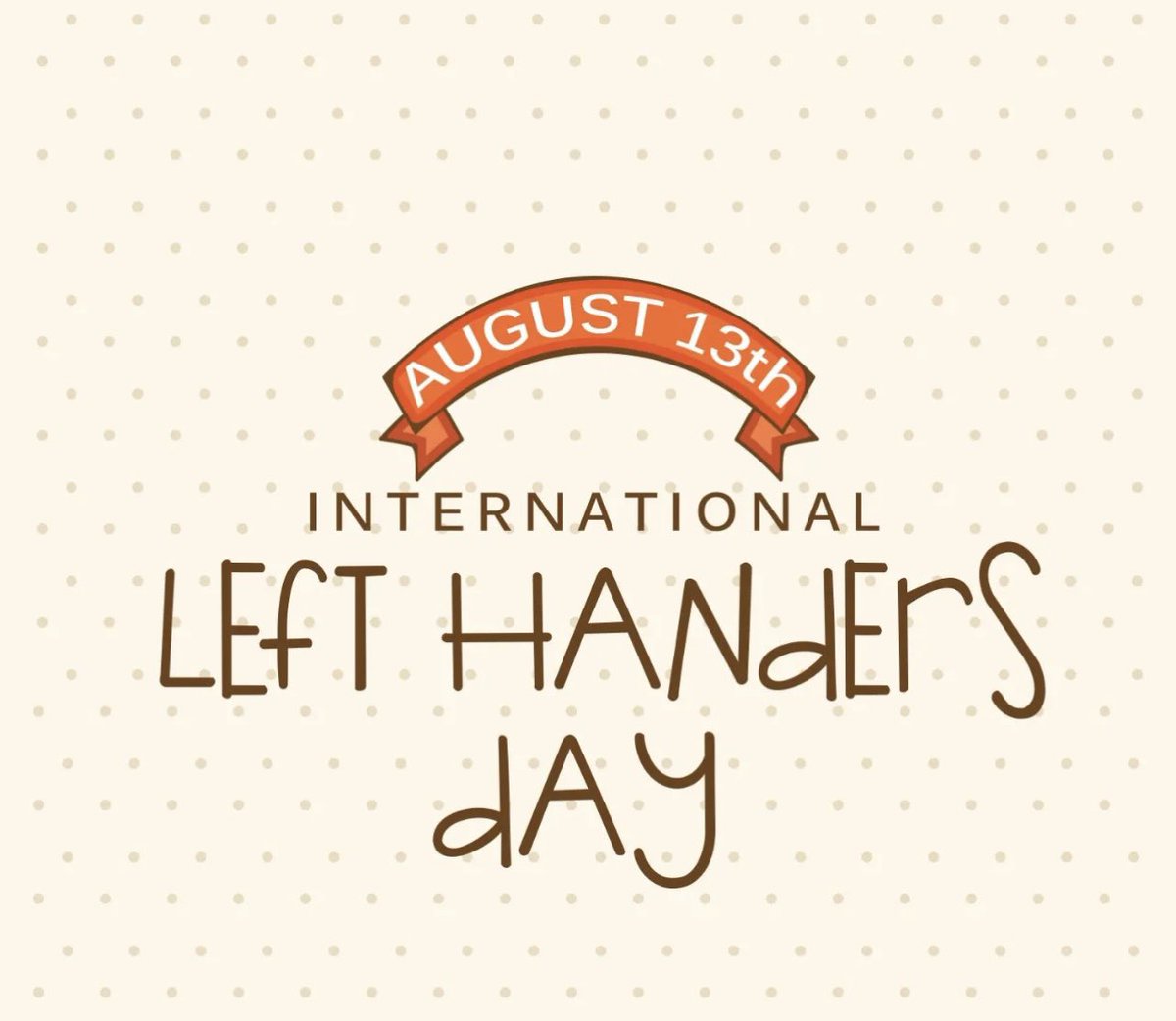 Happy #InternationalLeftHandersDay to all my fellow left-handers who know the struggles of growing up in a right-handed 🌎 xx