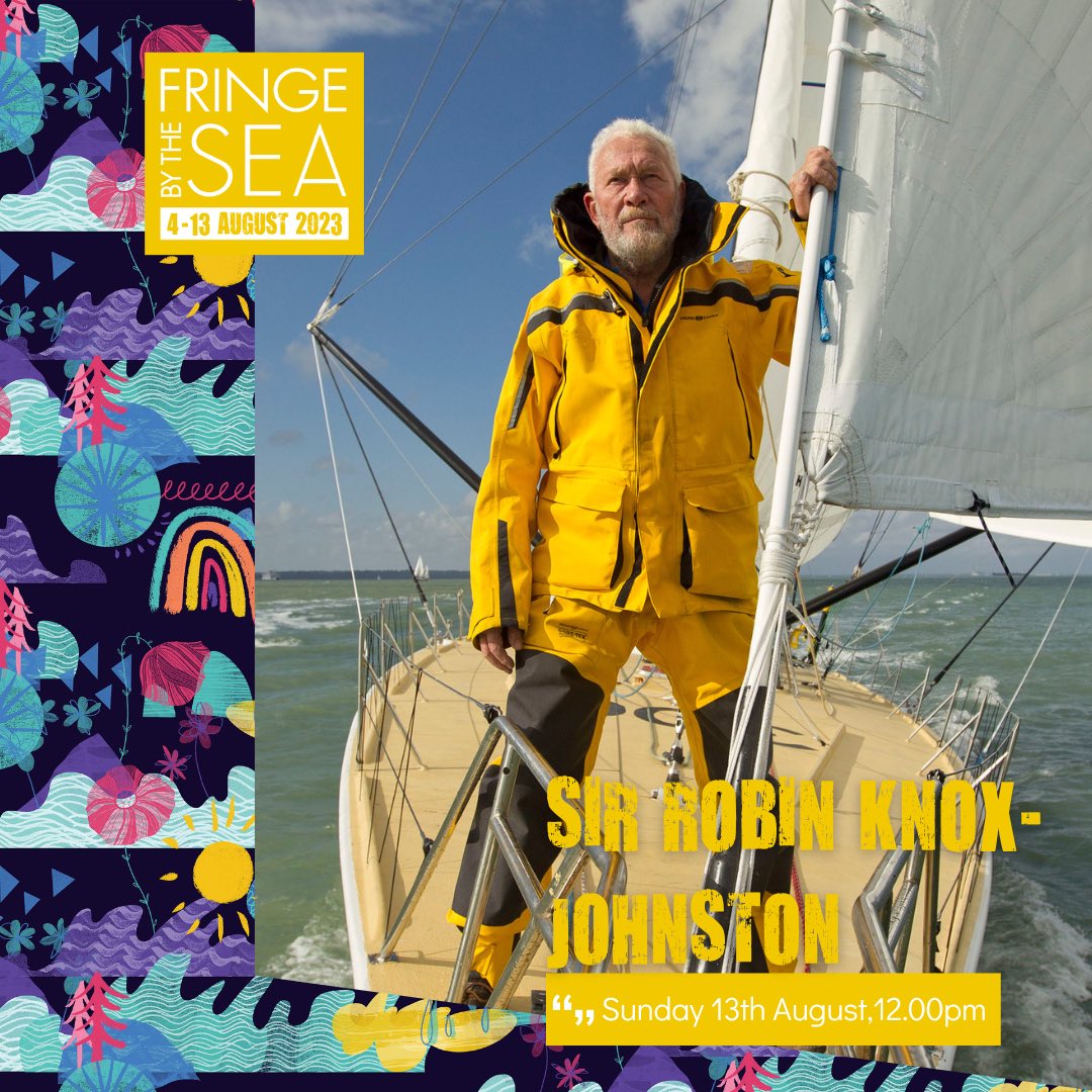 Closing day highlights ⛵️ Sir Robin Knox-Johnston (12.00pm) broke the record for circumnavigating the world non-stop on his own fringebythesea.com/robin_knox_joh… 🪄 Our spellbinding classical music finale features songs from all Harry Potter films (7.00pm) fringebythesea.com/ifo-harry-pott…