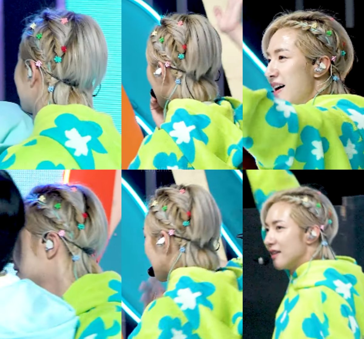 renjuniejunjun's tweet photo. Renjun's beautiful hairstyle &amp; accessories today in side &amp; back view 🥹💛��  So pretty 🫠 https://t.co/ZJzWDsEWd7