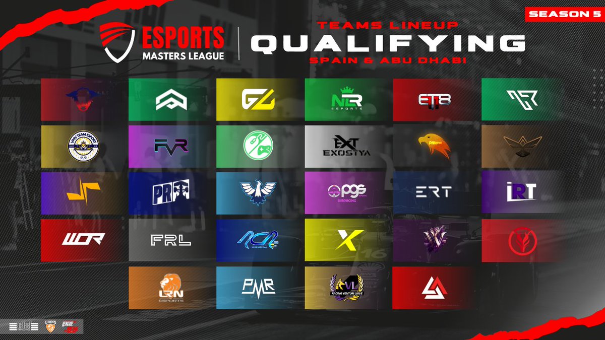 Here is the Teams Lineup for our Upcoming Qualifying 🇪🇸🇦🇪

Who will make Formula 1️⃣ &amp; 2️⃣ for Season 5️⃣? 

Let us know your Predictions in the Comments ⤵️

<a href="/nextlvlracing/">Next Level Racing</a> <a href="/TeamRisingLions/">Rising Lions Sports</a> #Esports #EML #F123