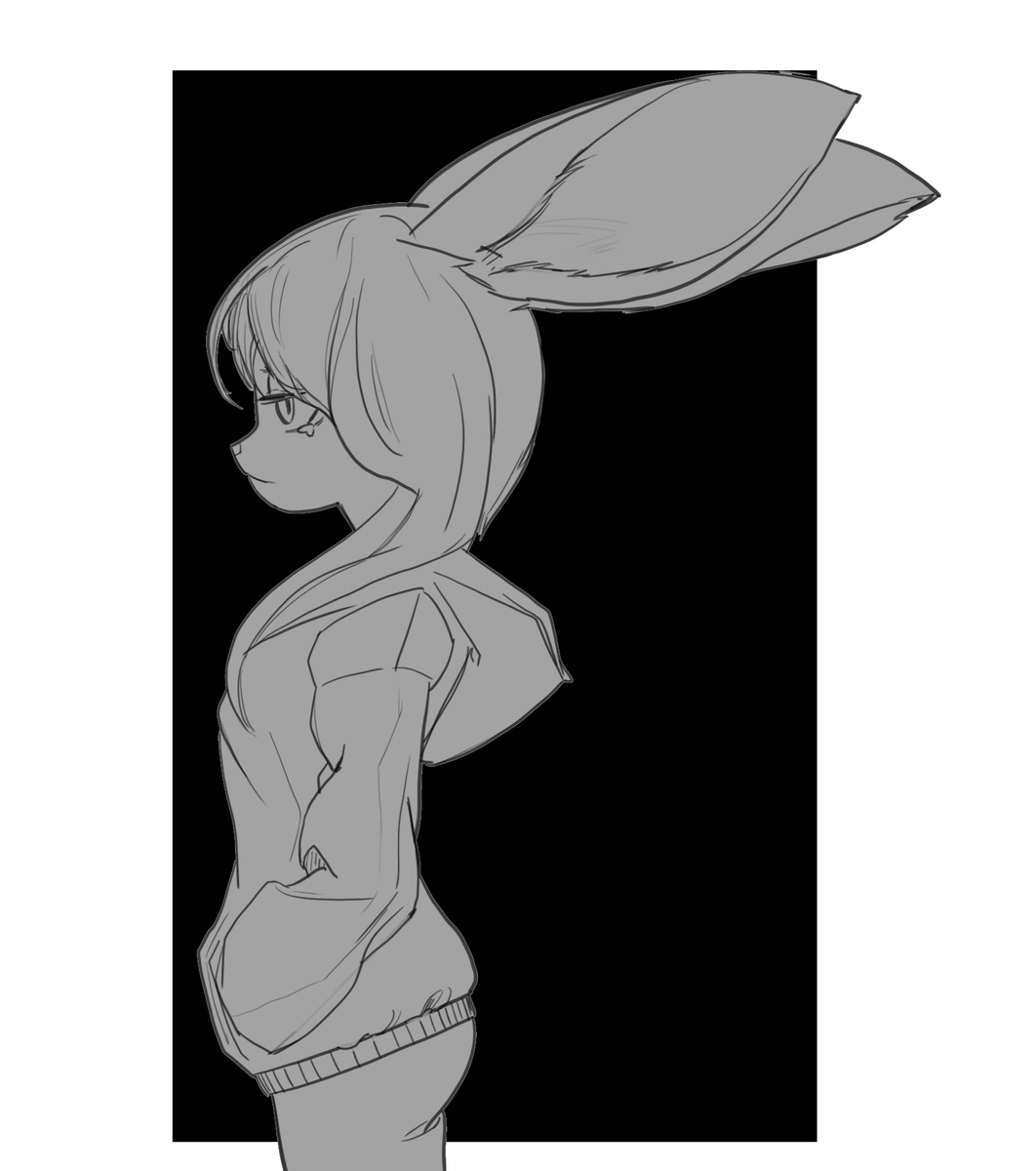 Hoodie bunny #furryartwork