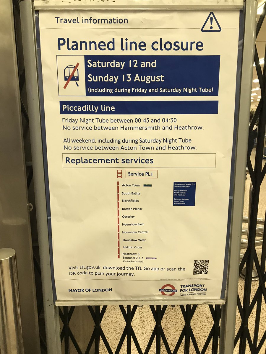 This can’t keep happening if the mayor wants to expand the ULEZ zone. I’ve been waiting for over half an hour for a bus to go a couple of tube stops, and due to lack of signage didn’t know about the closure until I got all the way down to the station gates. 
15 minutes by car 💁