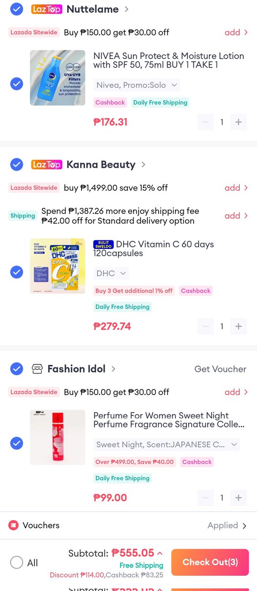 <a href="/LazadaPH/">Lazada Philippines</a> My back-to-school finds ⤵️
❣️ Sun Protect Lotion
❣️ DHV Vitamin C
❣️ Perfume

Tagging <a href="/Lhay24/">Lhay</a>  

#LazBeautyPH
#LazadaPH