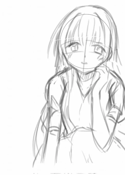 さっきの何となくメイキング

①ラフ描いてー(適当)
②線引いて(かなりマジ)
③色置いてー(だいたい)
④影とハイライト入れてー 