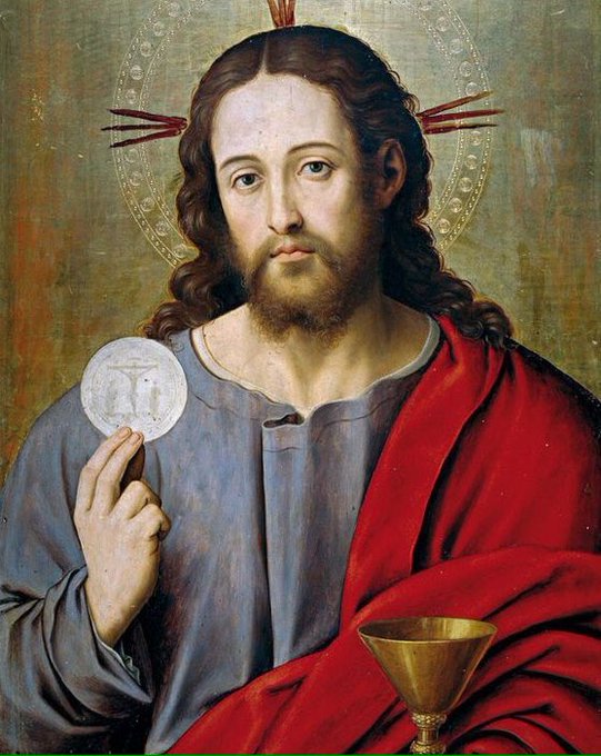 "El que come mi carne y bebe mi sangre tiene vida eterna, y yo lo resucitaré en el último día, dice el Señor."  #Domingo #misa