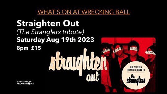 WBartscentre's tweet photo. Next Sat Aug 19th Straighten Out brilliant tribute to The Stranglers  https://t.co/PDXqafK7Dh https://t.co/U6ii4QzzSU