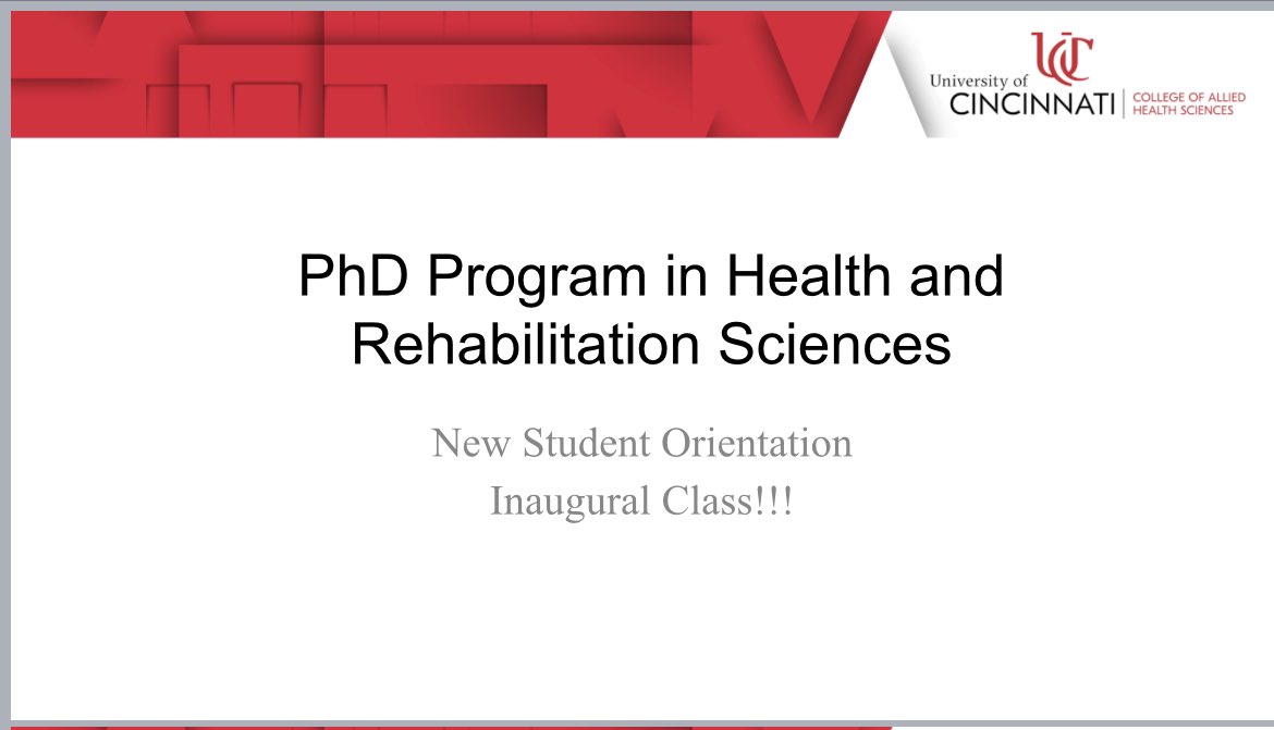 Jeff Taylor-Haas, DPT (@jefftaylorhaas) on Twitter photo It’s official! I’m going back to school as part of <a href="/uofcincy/">University of Cincinnati</a>’s inaugural PhD in Health and Rehabilitation Sciences class! It’s official! I’m going back to school as part of <a href="/uofcincy/">University of Cincinnati</a>’s inaugural PhD in Health and Rehabilitation Sciences class!