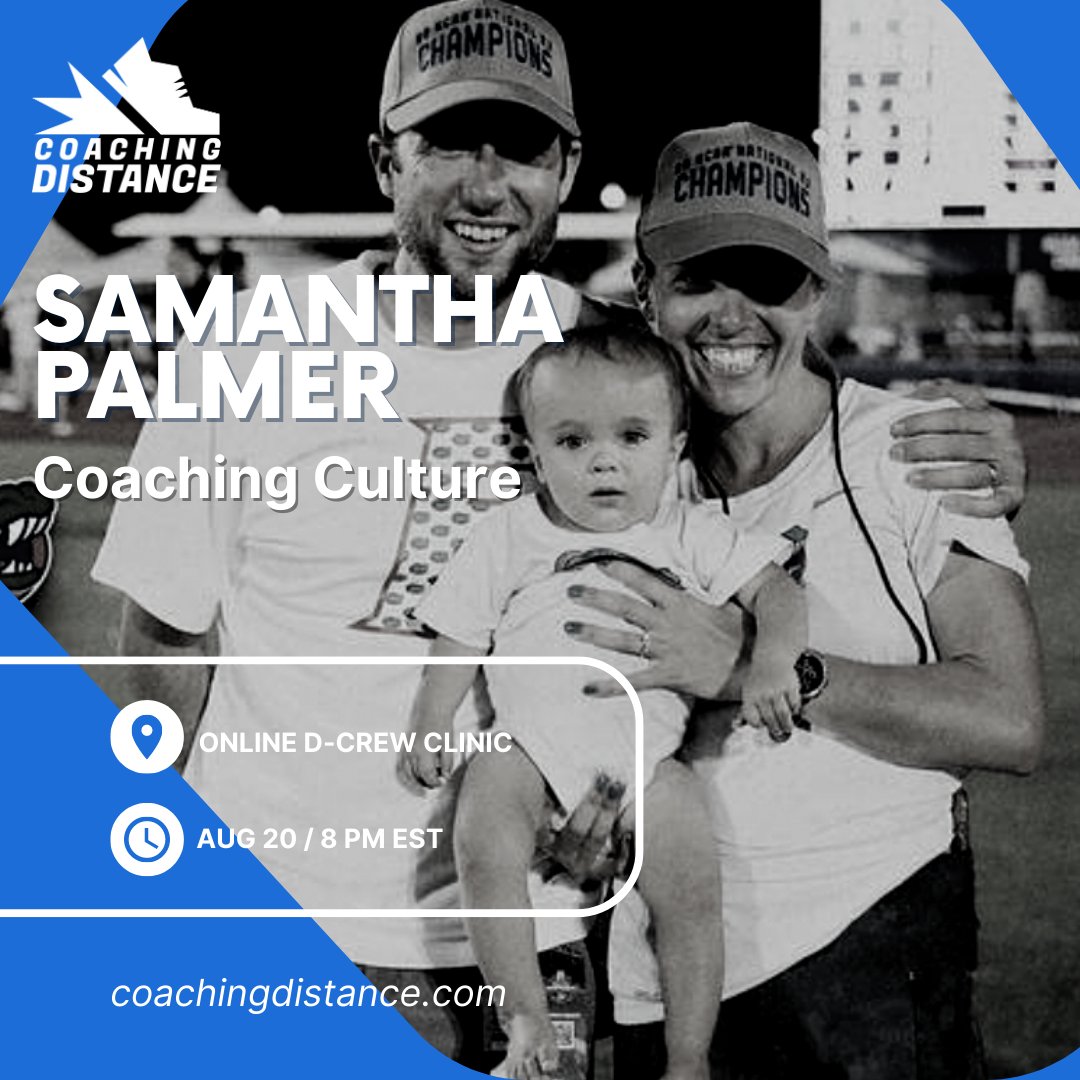 Want a presentation that will help your team tomorrow? Samantha Palmer (University of Florida Cross Country/Distance Track & Field) will present on strategies to intentionally coach culture into your team. 🗓️Tonight 8/20/23 ⏲️ 8-9 PM EST 💻Live w/ Q&A opportunity 🚨 RSVP to…