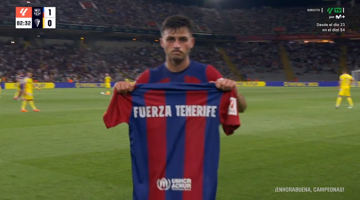 #FuerzaTenerife 🙏

Bravo, <a href="/Pedri/">Pedri González</a> 👏