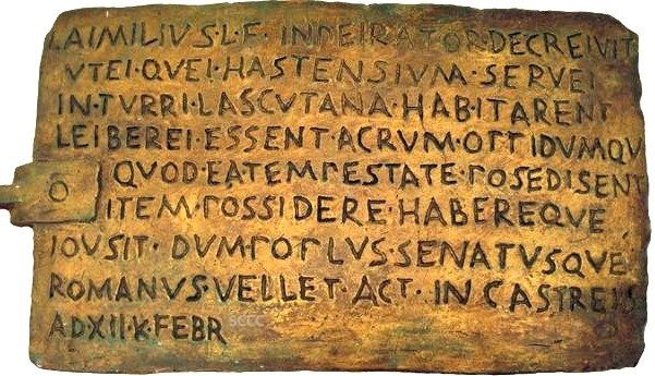 scarrasquilla's tweet photo. El Bronce de Lascuta se trata de la inscripción en latín más antigua hallada en la península Ibérica, uno de los más importantes documentos escrito que atestigua la presencia romana en la provincia de Cádiz.
https://t.co/FJhkg9CMod https://t.co/dCHrGwa6bA