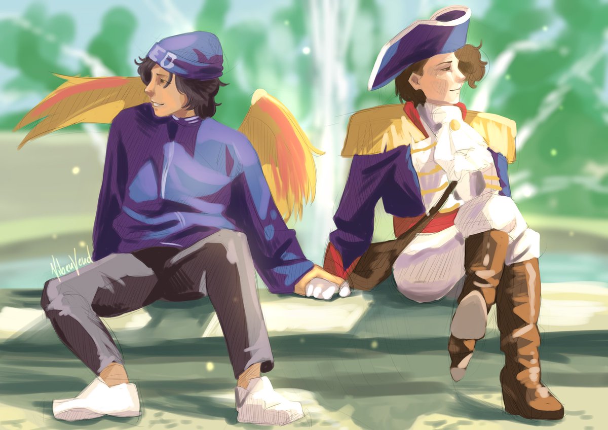 vibenvend's tweet photo. #unicon2023 was fucking amazing and what made it more special was @Miauta_Mi and their partner. I will never be able to stop saying how much both of them inspire me and I will never stop my tradition of making #fanart for them. #dsmpfanart #dsmp https://t.co/59mElKFJon