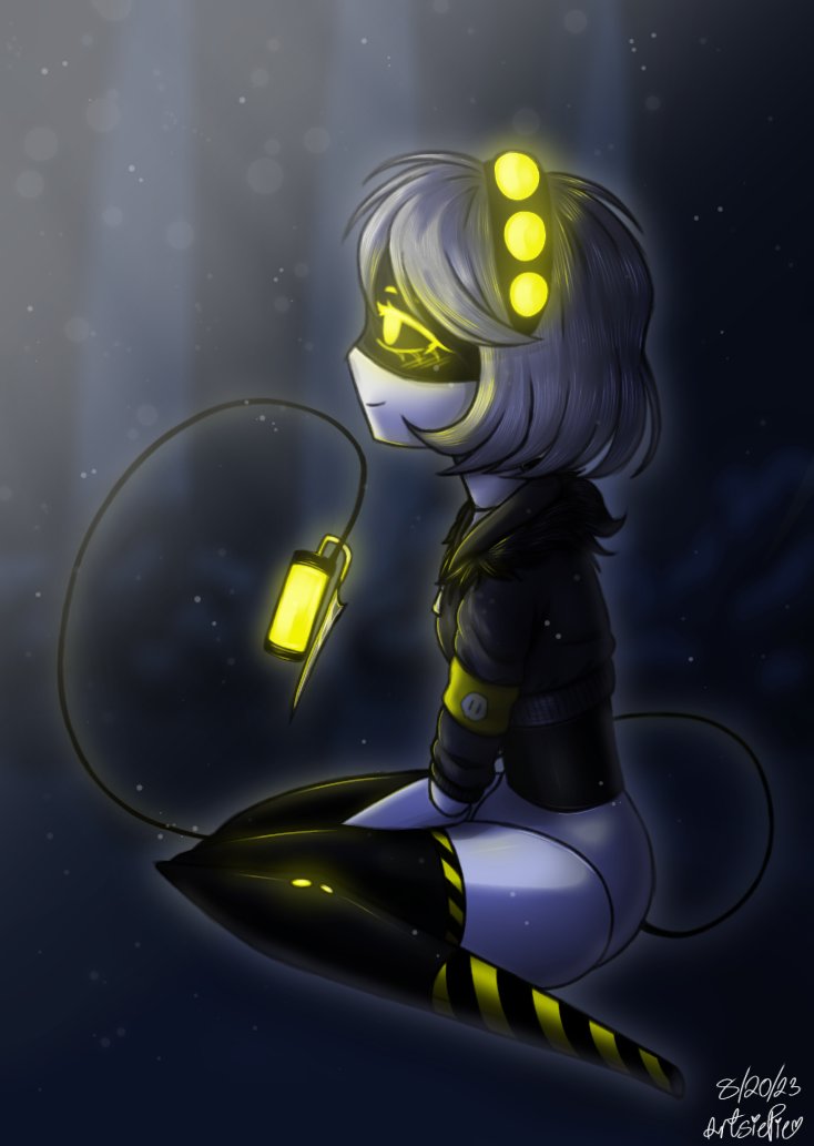 ArtsieP's tweet photo. ✨️First ever V fanart!✨️
I've always liked her, just never drew her. The end od Episode 6 had me in tears 😭
🤞Fingers crossed J comes to save her🤞
🦋
#fanart #murderdrones #serialdesignationV #digitalart https://t.co/2msqi29iWx