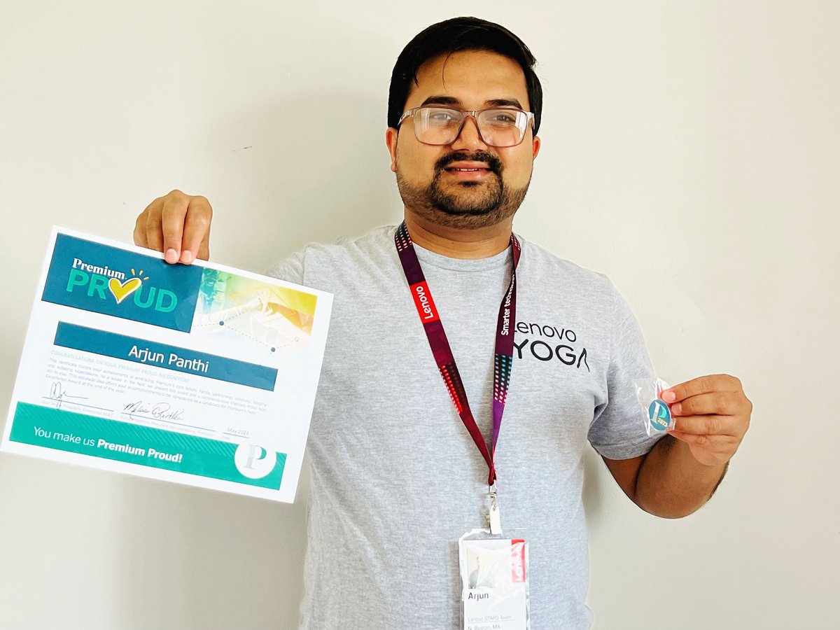 lenovoarjun's tweet image. Thank You so much team for this awesome recognition - Premium Proud one more time. #WeArePremium and #PremiumProud . #PremiumSTARS and #WeAreLenovo