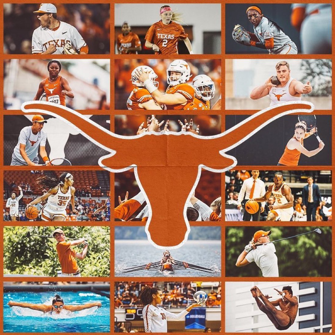 The University of Texas is the only Division 1 program EVER to reach No. 1 in the 3 Major Men's &amp; Women's Sports (football, men's basketball, baseball, women's basketball, softball &amp; volleyball).

Oh, and they've also reached No. 1 in 11 other sports too.

#ThisIsTexas #HookEm 🤘🏽