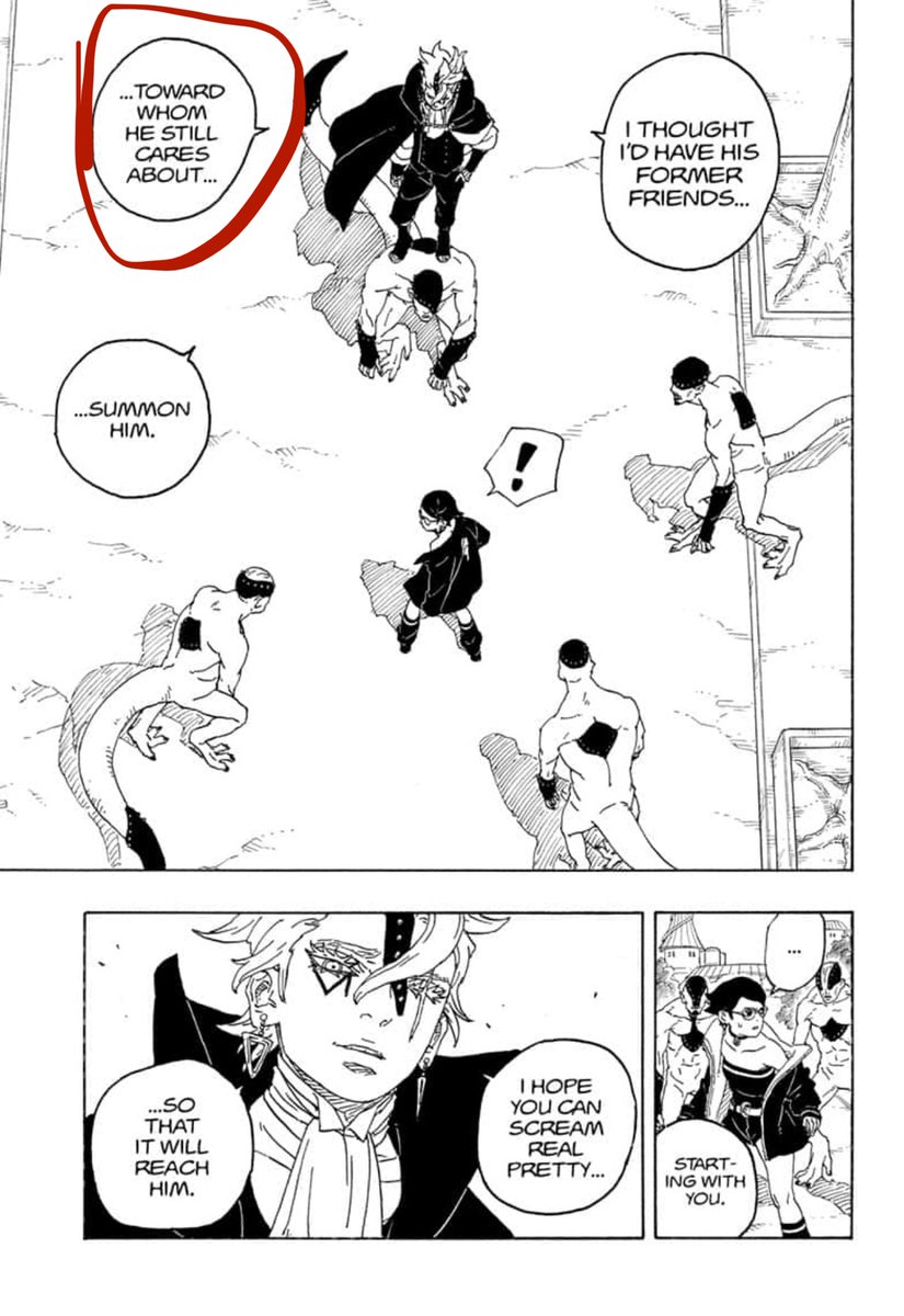 Namebecauseyea1's tweet photo. Notice how all this time boruto was avoiding code/running away from him but the second code came to sarada he appeared in seconds 😭 https://t.co/5ElSjhQtcZ