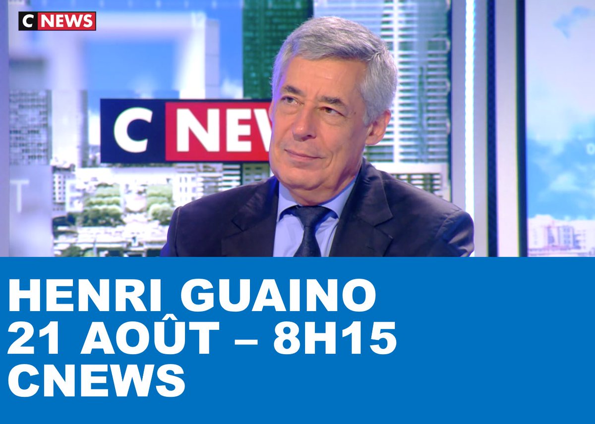 Guaino2022's tweet photo. Henri Guaino sera l’invité de Romain Desarbres lundi 21 août à 8h15 sur Cnews.
@Rdesarbres 
@Guaino_Henri https://t.co/a5Qve3xyAa
