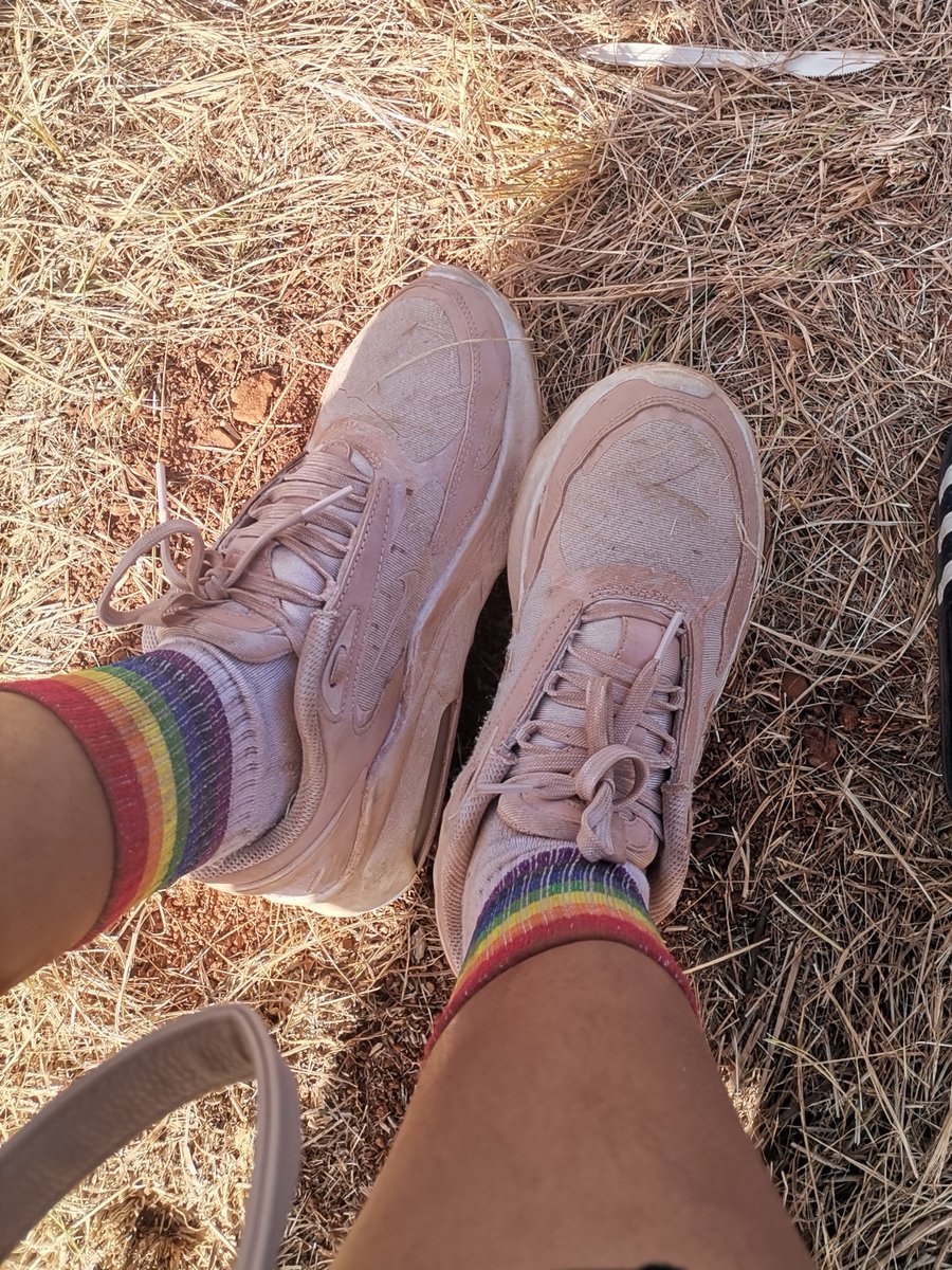 My shoes after #walkthetalk 
Had fun but yhoo traffic was bad and it was dusty
#radio702
#cradleofhumankind
