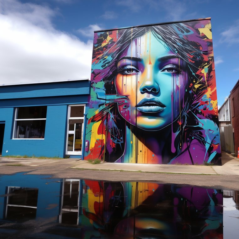 dogdoor's tweet photo. 30 days, 30 fake streetart artworks #1: senseless wall #aiart #ai #allfake #streetart https://t.co/fVJoyVWMWp