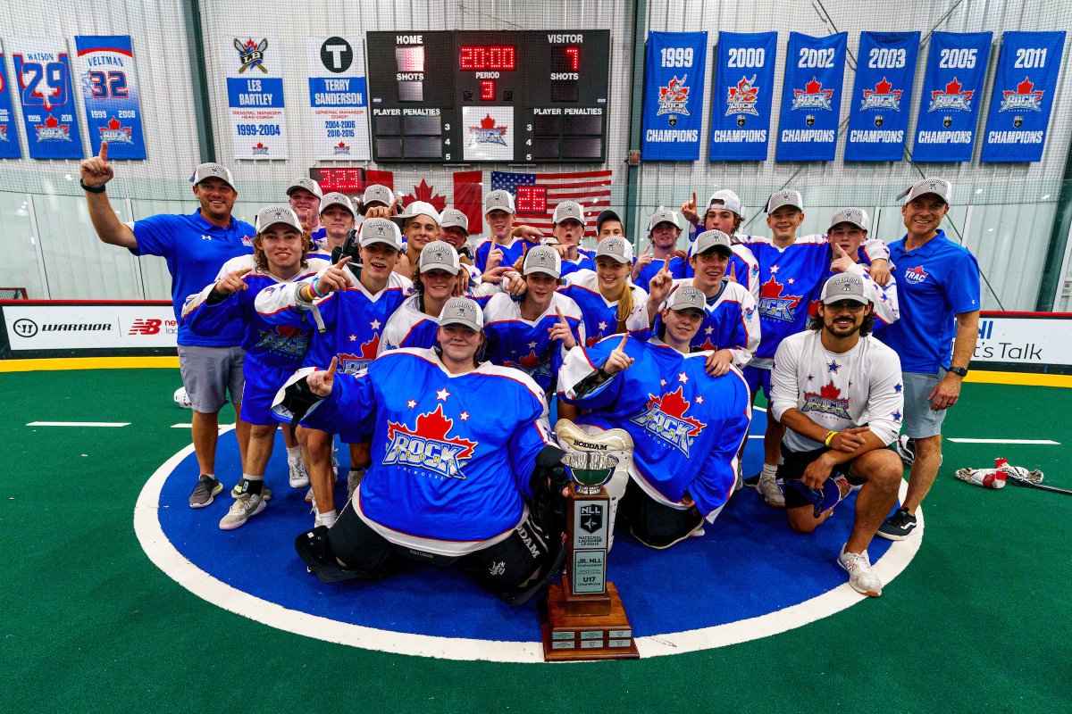 NLL's tweet photo. Congratulations to U17 Toronto Rock! The home team are champs at the Jr. NLL Tournament!

@TorontoRockLax https://t.co/HqaYH2WLce