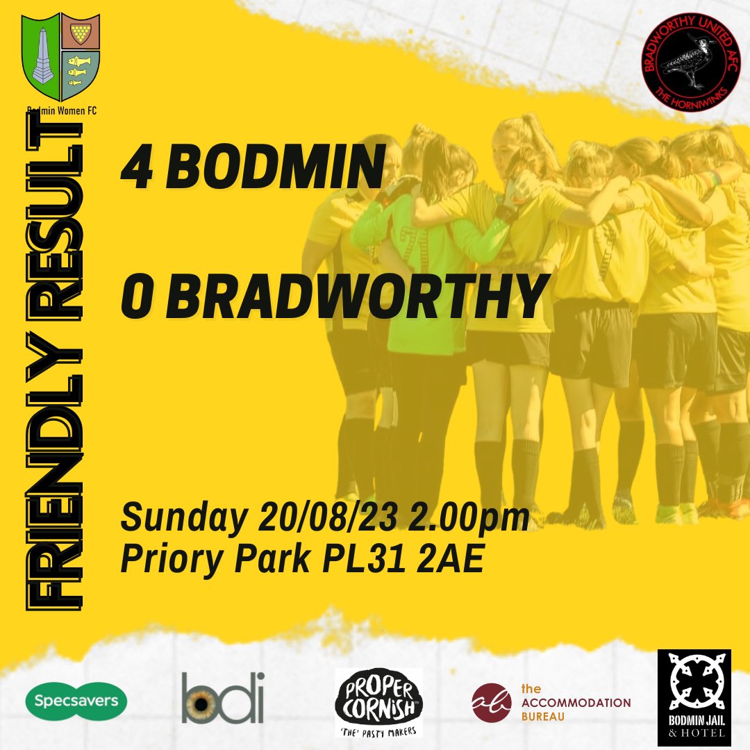 Bodmin Women FC (@bodminwomenfc) on Twitter photo What A Day!
A packed clubhouse to see the <a href="/Lionesses/">Lionesses</a>
Followed by a terrific psf 🆚 @WomenBradworthy
But most importantly we’re back at the amazing Priory Park. Inspiring local girls to play the beautiful game 💛🖤
<a href="/swsportsnews/">South West Sports News</a> <a href="/SWWFN/">South West Women's Football News</a> <a href="/ImpetusFootball/">Impetus</a> <a href="/sportscornwall/">Cornwall Sports Media</a> What A Day!
A packed clubhouse to see the <a href="/Lionesses/">Lionesses</a>
Followed by a terrific psf 🆚 @WomenBradworthy
But most importantly we’re back at the amazing Priory Park. Inspiring local girls to play the beautiful game 💛🖤
<a href="/swsportsnews/">South West Sports News</a> <a href="/SWWFN/">South West Women's Football News</a> <a href="/ImpetusFootball/">Impetus</a> <a href="/sportscornwall/">Cornwall Sports Media</a>