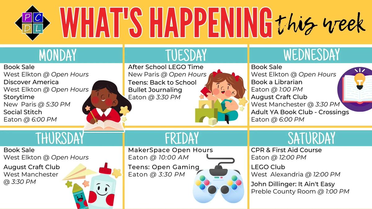 Take a look at what's happening this week at your local library! For more information, visit preblelibrary.org/events