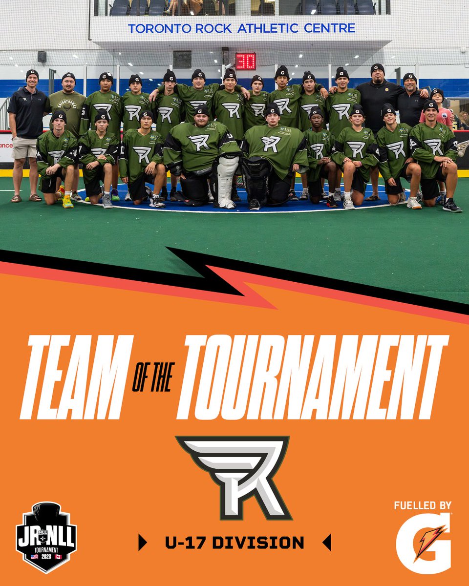 Congratulations to the U17 Jr. Knighthawks, who were named our @GatoradeCanada Team of the Tournament for their hard work and passion for lacrosse!

#FuelledByG
