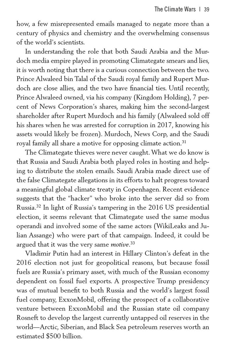 MichaelEMann's tweet photo. @jayrosen_nyu Thanks Jay. I discuss in "The #NewClimateWar". Here's brief excerpt. Saudis &amp; Russia were the major funders of Musk's twitter buyout. Both petrostates rely heavily on sale of fossil fuels, oppose climate action &amp; have weaponized social media to promote climate denial/inaction. 🧵 https://t.co/6oUllV9CmL