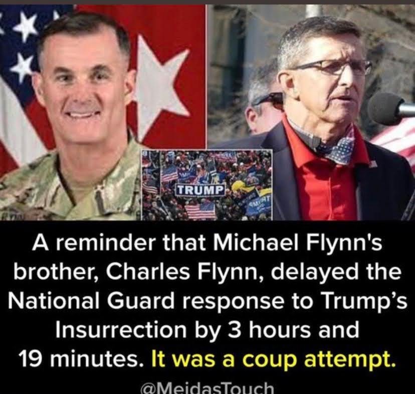 Do You think that Michael AND Charles Flynn should be stripped of all military ranks & government benefits, along with being prosecuted for Sedition ???