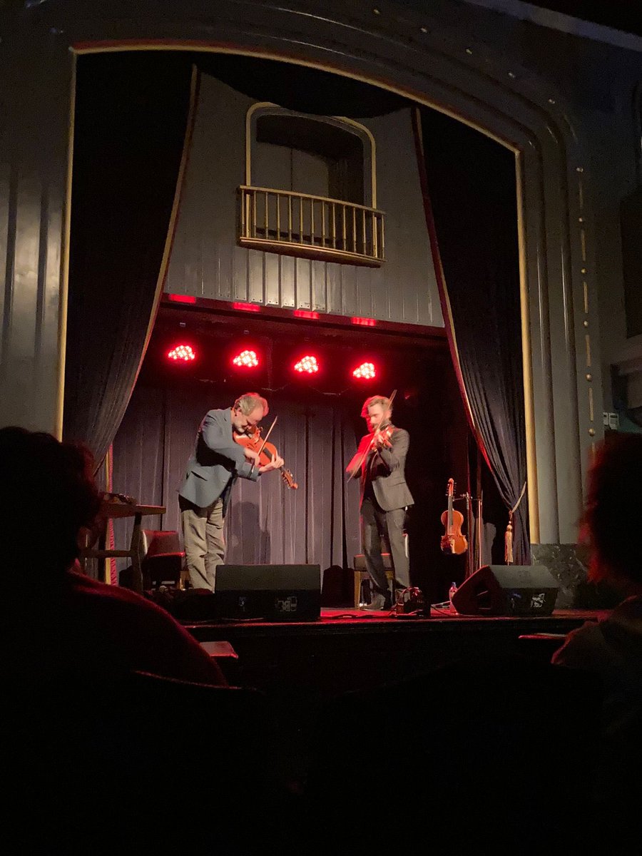 KilkennyArts's tweet photo. Caoimhín Ó Raghallaigh and Dan Trueman on stage in the @SetKilkenny for the final event of this years Festival.
#KAF50 https://t.co/WvKkhrcvb4