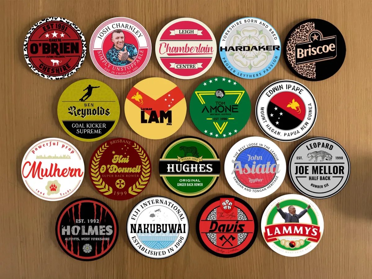 TheCoasterStore's tweet photo. New release klaxon! 🚨 Leigh fans, get your hands on our special edition Challenge Cup final winning squad plus Adrian Lam set of coasters! If you have already bought the 10 pack, see the tweet below in this thread. You can find them here 👉🏼 https://t.co/TOoS7IHyRx https://t.co/AUNnKsduO5